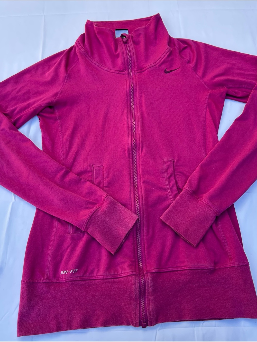 Nike Women’s Dri-FIT Pink Full Zip Jacket Size Small